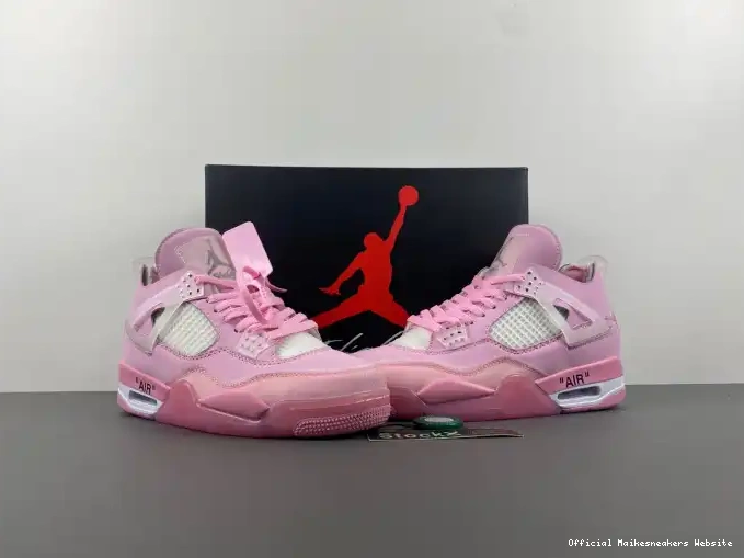 Official Maikesneakers PINK OFF-WHITE X 4 JORDAN 0429